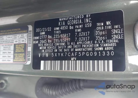 2023 Kia Sportage X-Pro Prestige из США, поврежденный, VIN 5XYK7CAF5PG091330